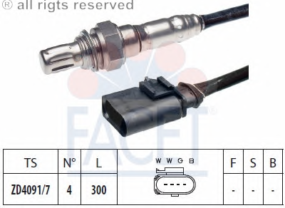 OKSİJEN SENSÖRÜ 03F906262A 03F906262C 300mmKATALİTİK KONVERTÖRDEN