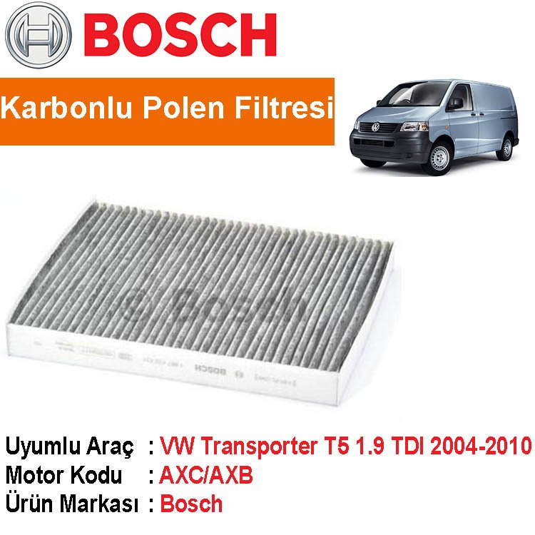 VW Transporter T5 1.9 TDI Karbonlu Polen Filtresi 2004-2010 Bosch