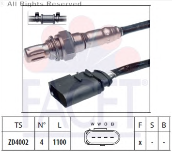 VW OKSİJEN SENSÖRÜ 06B906265B KATALİTİK KONVERTÖRDEN ÖNCE Facet