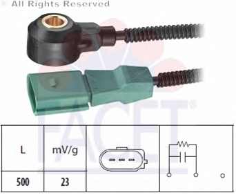 VW VURUNTU SENSÖRÜ VW 06E905376A 06E905377A Yeşil Facet 9.3163