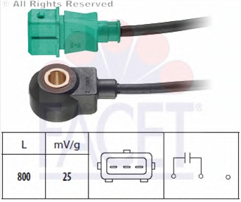 VW VURUNTU SENSÖRÜ VW 034905377A 054905377A Yeşil Facet 9.3013