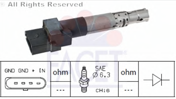 VW ATEŞLEME BOBİNİ VW 022905715A Facet 9.6334