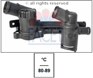 VW LEON 1.2 TSI CBZB 10→ TERMOSTAT 80 - 89°C 03F121111A Facet