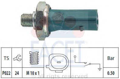 VW AUDI A3 1.4 TFSI CAXC 07→ YAĞ MÜŞÜRÜ 0.50 BAR 03C919081 Yeşil