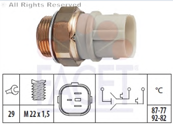 TRANSPORTER T4 1.9TDI ABL 92-03 FAN MÜŞÜRÜ 3 FİŞ 87-77°C92-82°C