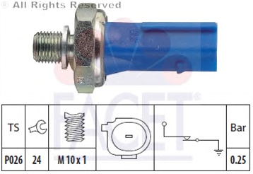CADDY 2 1.9 SDI AEY 96-04 YAĞ MÜŞÜRÜ 0.25 BAR 028919081E 0289190