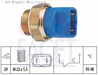 AUDI A4 1.6 ADP AHL ALZ 95-00 FAN MÜŞÜRÜ İKİ FİŞLİ 95°C- 90°C
