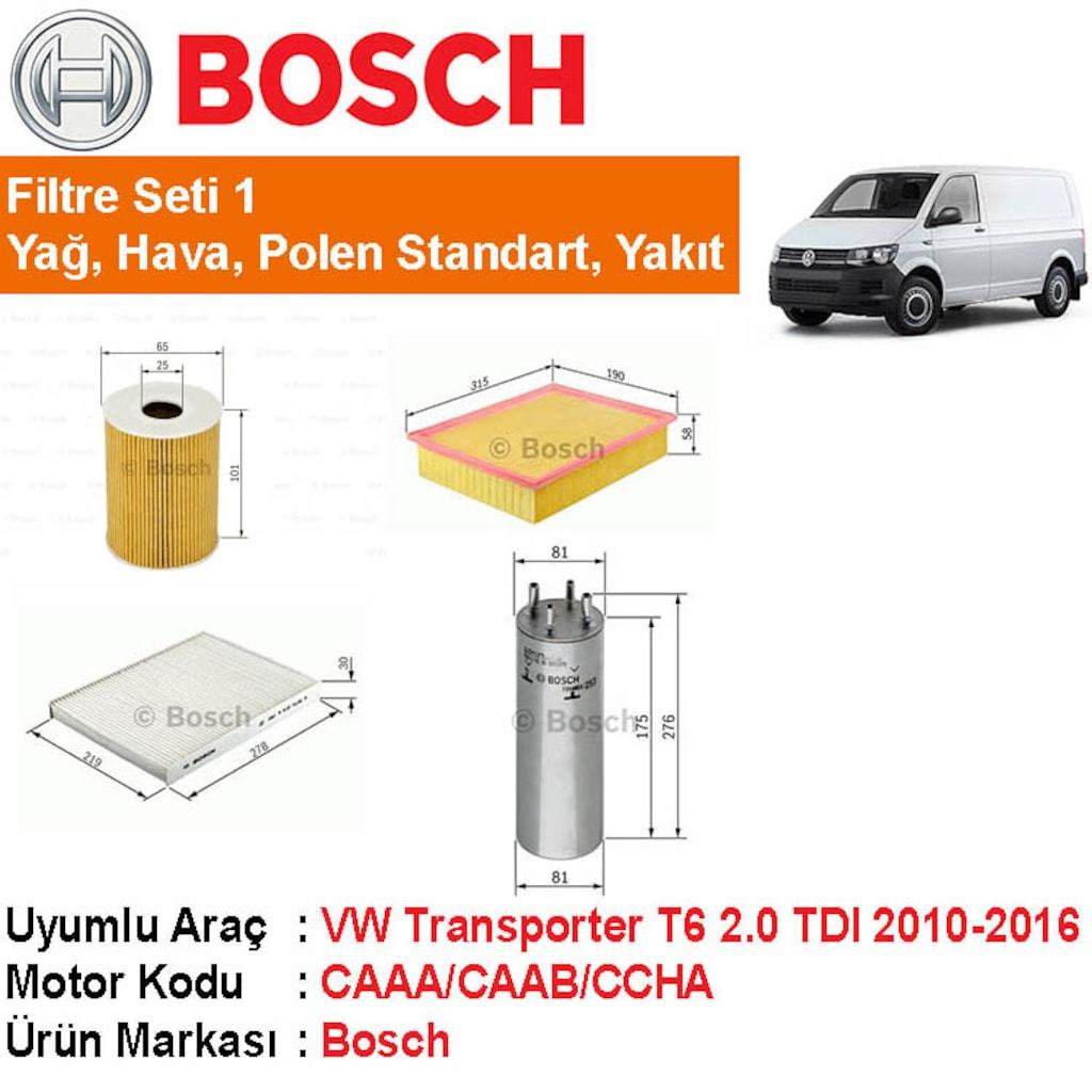 VW Transporter T6 Filtre Seti Bakım Seti 2.0 TDI CAA 2010→ Bosch