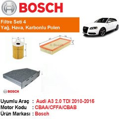 Audi A3 2.0 TDI Filtre Bakım Seti 2010-2015 [Bosch]402006