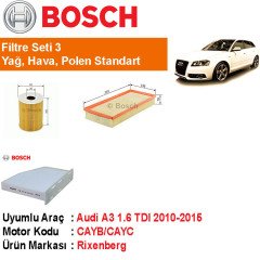 Audi A3 1.6 TDI Filtre Bakım Seti 2010-2015 [Bosch]402006