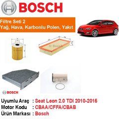 Seat Leon 2.0 TDI Filtre Bakım Seti 2010-2015 [Bosch]402006