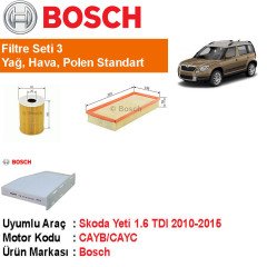 Skoda Yeti 1.6 TDI Filtre Bakım Seti 2010-2015 [Bosch]402006