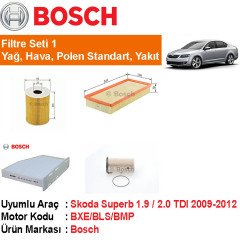 Skoda Superb 2.0 TDI Filtre Bakım Seti 2010-2015 [Bosch]402006