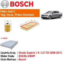 Skoda Superb 2.0 TDI Filtre Bakım Seti 2010-2015 [Bosch]402006