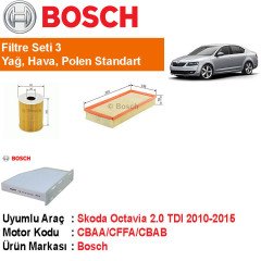 Skoda Octavia 2.0 TDI Filtre Bakım Seti 2010-2015 [Bosch]402006