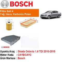 Skoda Octavia 1.6 TDI Filtre Bakım Seti 2010-2015 [Bosch]402006