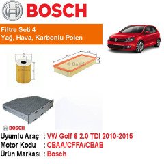 VW Golf 6 2.0 TDI Filtre Bakım Seti 2010-2015 [Bosch]402006