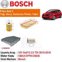 VW Golf 6 2.0 TDI Filtre Bakım Seti 2010-2015 [Bosch]402006