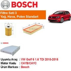 VW Golf 6 1.6 TDI Filtre Bakım Seti 2010-2015 [Bosch]402006