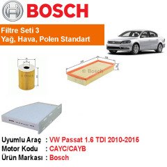 VW Passat 1.6 TDI Filtre Bakım Seti 2010-2015 [Bosch]402809