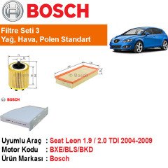 Seat Leon 1.9 / 2.0 TDI Filtre Bakım Seti 2004-2009 [Bosch]