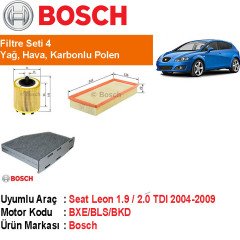 Seat Leon 1.9 / 2.0 TDI Filtre Bakım Seti 2004-2009 [Bosch]