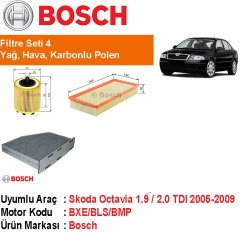 Skoda Octavia 1.9 / 2.0 TDI Filtre Bakım Seti 2005-2009 [Bosch]