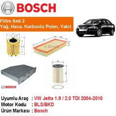 VW Jetta 1.9 / 2.0 TDI Filtre Bakım Seti 2005-2010 [Bosch]402006