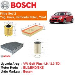 VW Passat 1.9 / 2.0 TDI Filtre Bakım Seti 2004-2010 [Bosch]