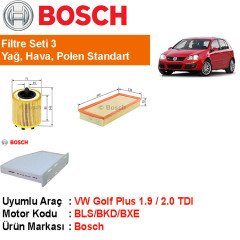 VW Passat 1.9 / 2.0 TDI Filtre Bakım Seti 2004-2010 [Bosch]