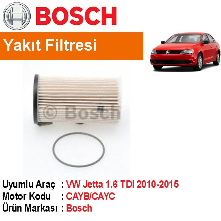 VW Jetta 1.6 TDI Yakıt Filtresi 2010-2015 [Bosch]402006