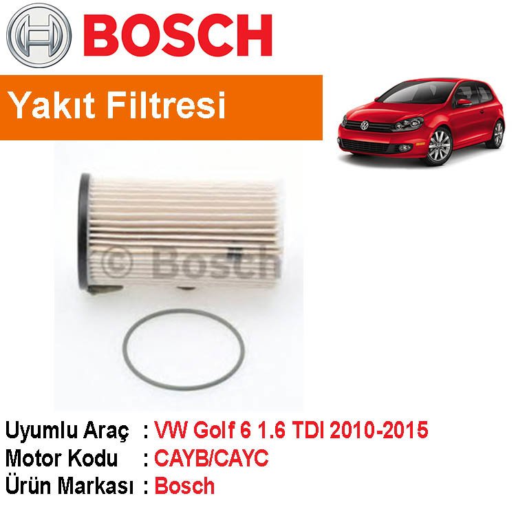 VW Golf 6 1.6 TDI Yakıt Filtresi 2010-2015 [Bosch]402006