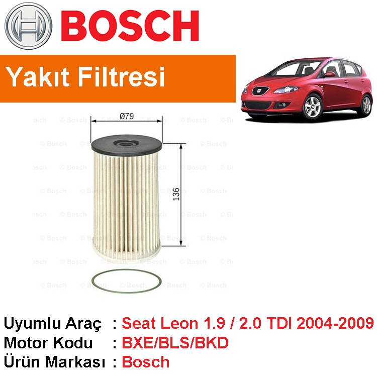 Seat Leon 1.9 / 2.0 TDI Yakıt Filtresi 2004-2009 [Bosch]402006