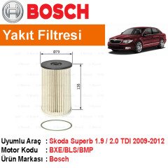 Skoda Superb 1.9 / 2.0 TDI Yakıt Filtresi 2009-2012 [Bosch]