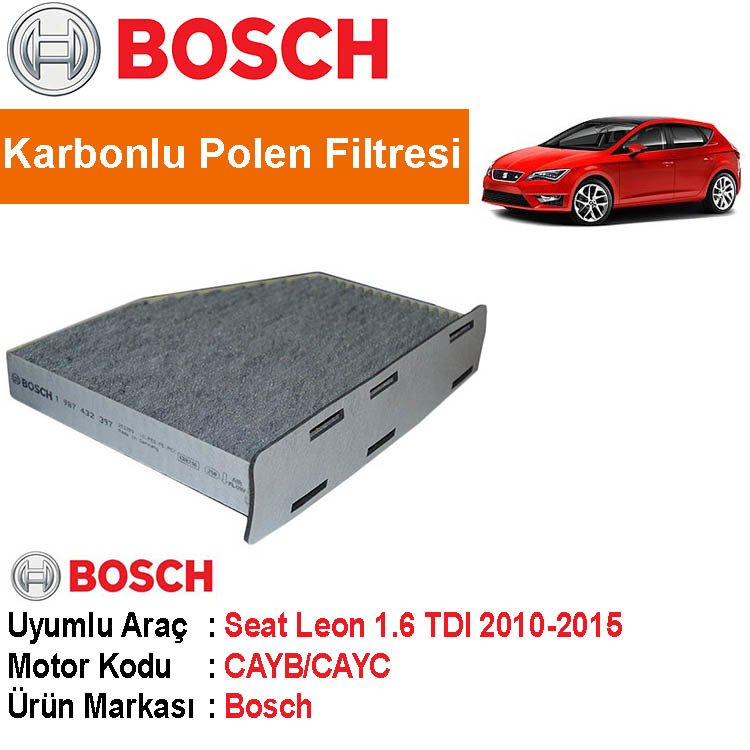 Seat Leon 1.6 TDI Karbonlu Polen Filtresi 2010-2015 [Bosch]