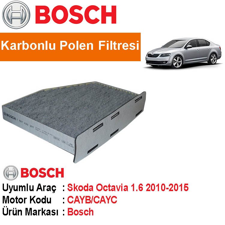 Skoda Octavia 1.6 TDI Karbonlu Polen Filtresi 2010-2015 [Bosch]