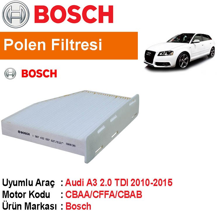 Audi A3 2.0 TDI Polen Filtresi 2010-2015 [Bosch]