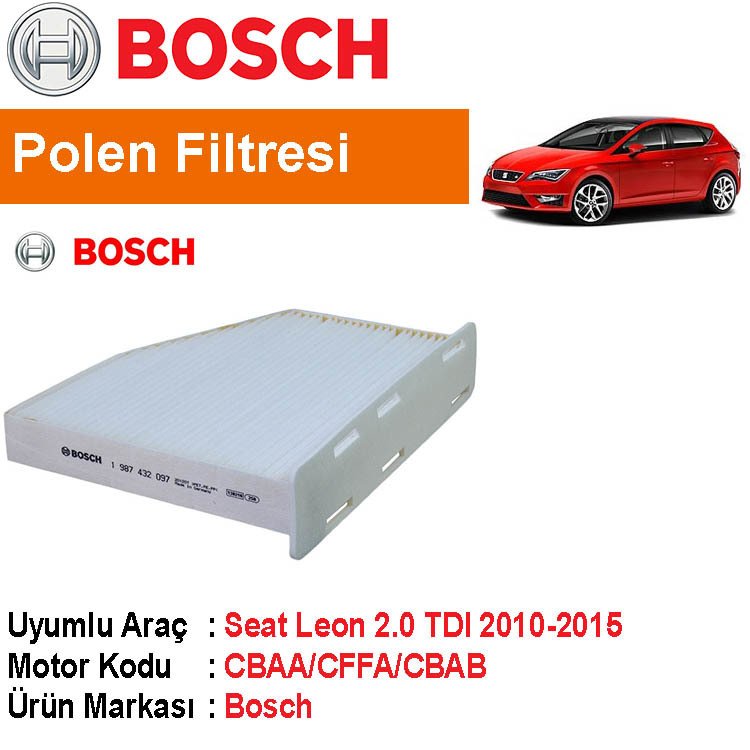 Seat Leon 2.0 TDI Polen Filtresi 2010-2015 [Bosch]