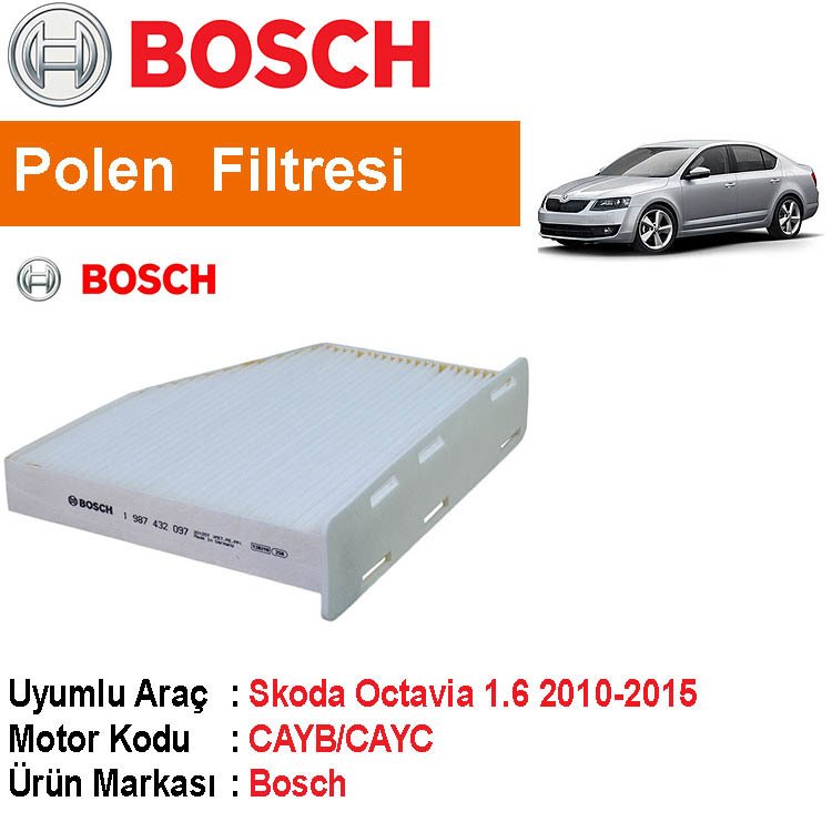 Skoda Octavia 1.6 TDI Polen Filtresi 2010-2015 [Bosch]
