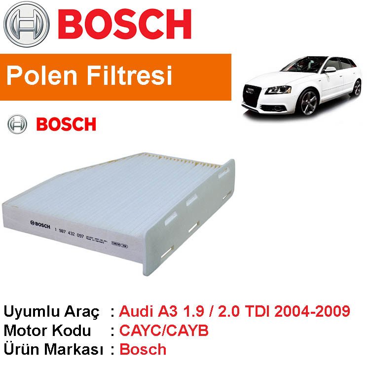 Audi A3 1.9 / 2.0 TDI Polen Filtresi 2004-2009 [Bosch]