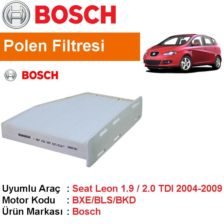 Seat Leon 1.9 / 2.0 TDI Polen Filtresi 2004-2009 [Bosch]