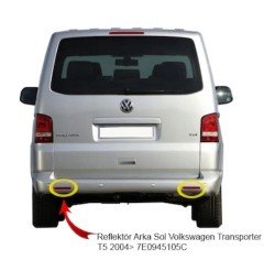 VW Transporter T5 Tampon Reflektörü Sol 2004-2011 7E0945105C