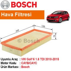 VW Golf 6 1.6 TDI Hava Filtresi 2010-2015 [Bosch]
