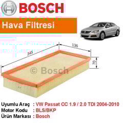 VW Passat CC 1.9 / 2.0 TDI Hava Filtresi 2004-2010 [Bosch]
