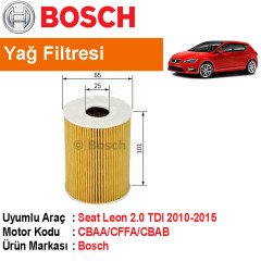 Seat Leon 2.0 TDI Yağ Filtresi 2010-2015 [Bosch]