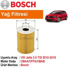 VW Jetta 2.0 TDI Yağ Filtresi 2010-2015 [Bosch]