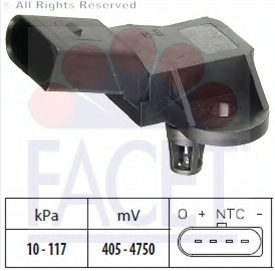VW POLO 1.4 16V  BBY BKY 01-08 MAP SENSÖRÜ 03C906051 03C906051E