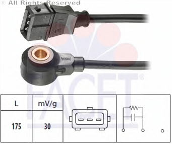 VW BORA 1.6 AKL 98-05 VURUNTU SENSÖRÜ  06A905377 (Siyah) Facet
