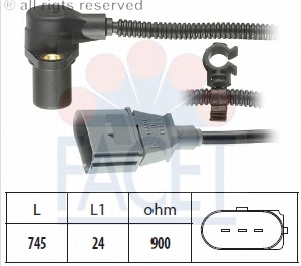 VW AUDI A4 1.6 ALZ 00→ KRANK DEVİR SENSÖRÜ 078906433A 071957147