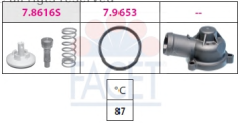 VW OCTAVIA 1.6 FSI BLF 04-08 TERMOSTAT 87°C  03C121110A Facet